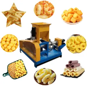 New York popular corn puffs snacks making machinery mini corns sticker extruder machine puff rice making machine price for sale