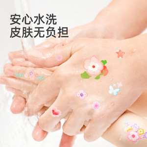 Pegatinas de tatuajes temporales de princesas de fantasía Mideer para niños, arte corporal lavable con agua, diseño de mariposas, jardín y hadas, talla única - Product Image 1