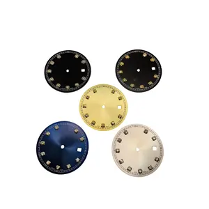 Best Quality Watch Dial 2824 And 8205 Movement Fonts With Black And White Face And Gold Face Drilling Watch Accessories