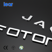Autocollants de voiture en lettres 3D chromées électro-plaquées ABS personnalisés en usine pour le logo du volant, adhésif réutilisable et amovible pour Foton
