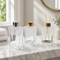 Diffuseur à roseaux en verre, flacon rechargeable pour diffuseur à roseaux, atomiseur de parfum en verre avec étiquette et logo personnalisés