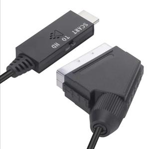 Adaptateur Composite Portable 1080p avec Câble d'Alimentation USB, Boîtier Convertisseur SCART <span class=keywords><strong>PAL</strong></span>/NTSC vers HDMI pour TV, Décodeur/DVR, Magnétoscope pour HDTV - Product Image 2