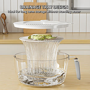 Trasparente 2-in-1 per uso alimentare PP cucina multifunzionale taglierina per verdure affettatrice per <span class=keywords><strong>frutta</strong></span> <span class=keywords><strong>grattugia</strong></span> per drenare <span class=keywords><strong>frutta</strong></span> verdura - Product Image 2