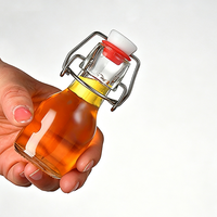 Bouteille en verre mini 60 ml avec bouchon basculant hermétique, idéale pour lait, jus, kombucha, sirop – Parfaite pour les cadeaux de mariage