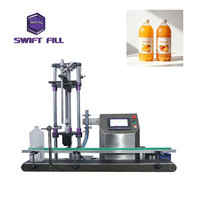 Machine de remplissage semi-automatique à tête unique avec convoyeur, anti-mousse, de qualité alimentaire, pour boissons