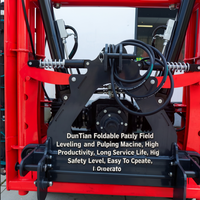 Machine pliable de nivellement et de pulvérisation des rizières pour l'agriculture rizicole, attache tracteur haute efficacité