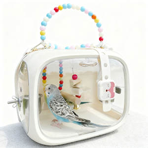 Draagbare Herbruikbare Duurzame Roestvrijstalen En Plastic Vogelkooi Voor Buitengebruik En Reispapegaaienvriendelijke Vogeluitstapbenodigdheden - Product Image 4