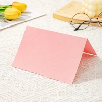 Carte de vœux universelle pliable en carton coloré, vierge, à personnaliser, pour dessin et écriture manuscrite, idéale pour les fêtes