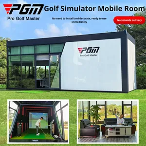 Simulador de Golf Pgm para interiores con pantalla de impacto y sistema de Monitor de lanzamiento, Red de entrenamiento, accesorios para entrenador, columpio verde Virtual - Product Image 2