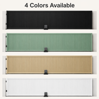 Porte coulissante en aluminium 6063-T5, finition noire mate, peinture poudrée, moderne, sur mesure