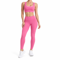 Ensemble de vêtements de sport pour femmes OEM, 2 pièces, uni, léger, respirant, extensible dans quatre directions, anti-odeur, anti-UV, séchage rapide, évacuation de la transpiration