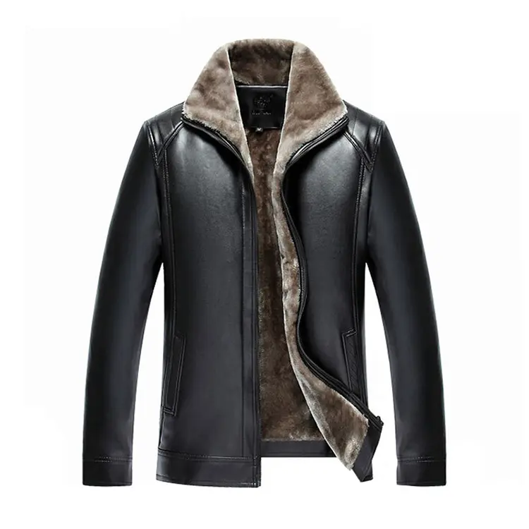 Abrigo de invierno para hombre, chaqueta de calle cálida de talla grande, chaquetas de piel sintética
