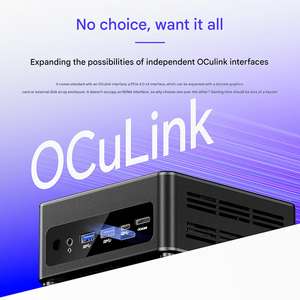 Mini PC de bureau professionnel avec AMD Ryzen 7 8845HS OCuLink 2x DDR5 2x PCIe Win11 WiFi6 Ordinateur portable de bureau Octa Core - Product Image 3