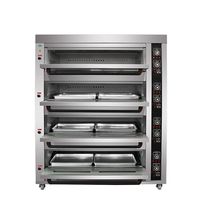 Four à gaz commercial à deux plateaux avec friteuse à air intégrée, capacité 15 litres, pour pizzas électriques et cuisson au bois, avec four à sole rotatif pour boulangerie (6 plateaux)