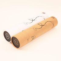 Boîtes cylindriques personnalisées écologiques en papier kraft rond pour cartes postales, soins de la peau, vin, parfum, emballages alimentaires
