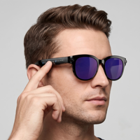 Lunettes Intelligentes AI M89-S 800W avec Caméra HD, Appel et Traduction Multilingue en Temps Réel, Lunettes de Soleil Noires