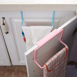 2026 Creative <strong>Kitchen</strong> Punch-free Single Tier Movable Hanging Towel Rack Plastic Hanger Design for Cabinet Dishcloth <strong>Apron</strong> - Product Image 1