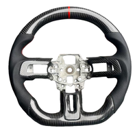 Volant de direction de voiture en fibre de carbone de haute qualité pour Ford Mustang GT Shelby Musang GT350 GT350R 2.3L 5.0L 2015-2017 Pièces automobiles