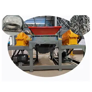 powerful universal tire shredding Rubber Shredder or Rubber crusher or Rubber pulverizer for shredding Bicycle tyre car tyre