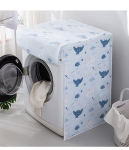 Housse de protection imperméable en PEVA et polyester pour lave-linge 5 kg à chargement frontal, tissu enduit teint uni, housse de sécurité - Product Image 1