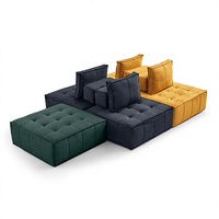 Juego de sofá comprimido con diseño de bloques de esponja pura tipo tofu, sin estructura, se puede usar para dormir, multifuncional