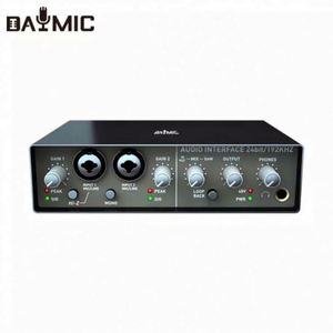Tarjeta de Sonido Q24 Pro USB para Estudio de Grabación, con Micrófono Phantom de 48v, Interfaz Mezcladora de Audio Estéreo para Estudio en Casa, Venta al Por Mayor - Product Image 1