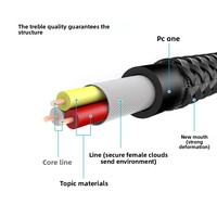 Venta caliente M3U TV Converter Cable RCA Connector PVC Jacket 3 AV Audio Power Outputs Smart Projector Micrófono Computadoras