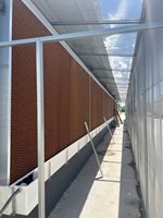 Nouveau système de refroidissement par évaporation avec cadre en aluminium et garantie d'un an pour la ventilation du bétail et de la volaille