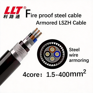Cable blindado extremadamente resistente de <span class=keywords><strong>3</strong></span> núcleos y 1.5 mm² de acero inoxidable resistente al fuego para uso subterráneo - Product Image 5