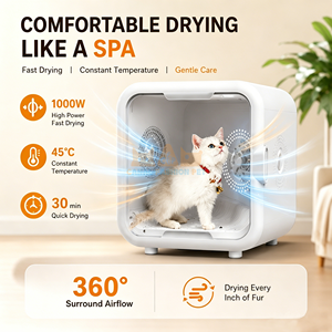Kotak Pengering Hewan Peliharaan Pintar Tuya APP 62L Ruang Luas 1000W 360 °   Kabinet Pengering Hewan Peliharaan dengan Motor DC Hemat Energi dan Aliran Udara Surround untuk Kucing dan Anjing Kecil - Product Image 3
