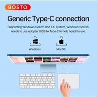 Trackpad portable Bosto T02, pavé tactile pour débutants, accessoires PC, tablette graphique, Magicpad pour ordinateur portable et ordinateurs, trackpad OEM