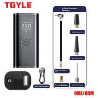 Pompe à air portable intelligente pour voiture, 4500 mAh, sans fil, gonflable, pression des pneus, charge USB, pompe à air multifonction d'urgence pour moto