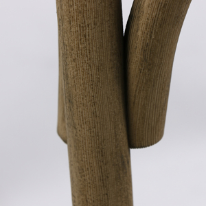 Chaise rustique en bois à dossier croisé en chêne blond avec assise tressée pour salle à manger, mobilier durable de style industriel - Product Image 3
