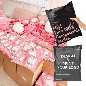 Sac d'expédition en plastique écologique personnalisé avec logo, compostable, grand emballage biodégradable pour vêtements - Product Image 5