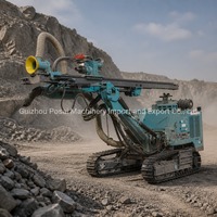 Machine de forage DTH sur chenilles HangTuo HT600 pour le forage de gros diamètre avec compatibilité marteau de 3/4/5/6/8 pouces