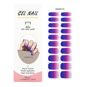 Pegatinas de Gel UV de estilo francés de calidad de salón, nuevas envolturas de uñas de Gel semicurado, descuento a granel, tira de Gel de uñas alta y barata - Product Image 4