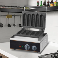 Mini machine commerciale verticale à gaufres alvéolées et à hot-dogs électrique personnalisée alimentée au gaz pour la cuisine