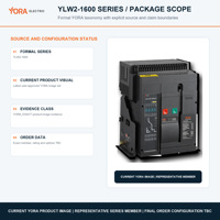 Disjoncteur compact YORA ACB avec communication Fieldbus YLW2-1600, surveillance à distance Modbus 3H, 1250A 1600A IEC60947-2