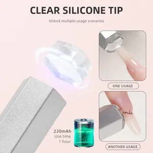 Mini lampe UV LED portable pour ongles, sèche-ongles rechargeable pour le durcissement du vernis gel avec écran, machine de manucure - Product Image 5