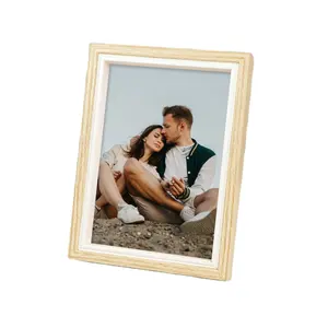 Iron Metal Photo Frame with Light Luxury Wooden Frame for Family Photos Adorned with Elegant Design