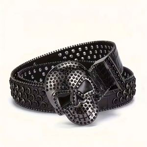 Cinturón de Cuero PU Y2K de Alta Gama para Hombre, Versátil, con Hebilla de Aleación, Diseño de Calavera, Estilo Punk Hip-Hop, Impermeable, Ecológico y Personalizable - Product Image 3