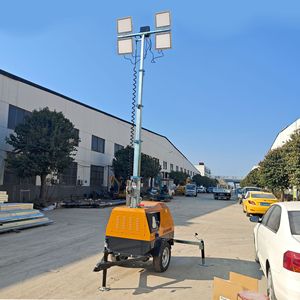 <b>Light</b> Tower 5 7 9 Meter Electric Mobile <b>LED</b> Lighting Unit For Outdoor Project Installation - Product Image 3