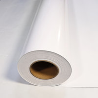 Rouleau de vinyle auto-adhésif PVC blanc brillant anti-rayures à forte adhérence avec résistance aux UV et à l'eau pour la publicité sur les bus et les métros