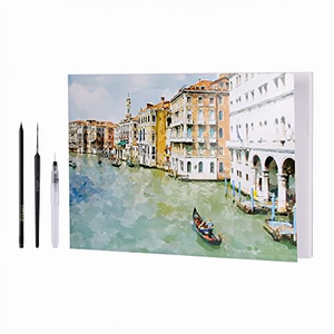Bloc de <span class=keywords><strong>papier</strong></span> <span class=keywords><strong>aquarelle</strong></span> Intrend <span class=keywords><strong>A3</strong></span> <span class=keywords><strong>300g</strong></span>/m² 20 pages avec réservoir d'eau, pinceau et crayons pour la peinture - Product Image 1