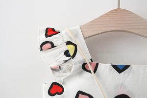 เสื้อผ้าเด็กทารก ชุดเดรสสำหรับเด็กผู้หญิง ชุดเดรสผ้าฝ้ายแขนสั้นพิมพ์ลาย - Product Image 3