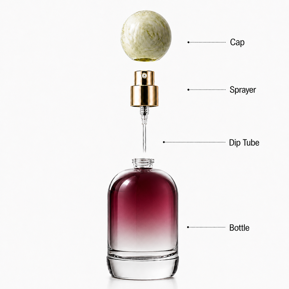 Factory OEM ODM 100ml Glass Perfume Bottle with Wood Cap High End ...