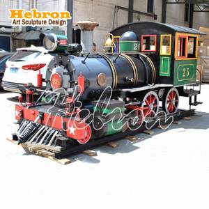 Locomotora de Vapor Vintage Nostálgica, Modelo Grande de Hierro Personalizado, Fabricantes de Modelos de Trenes, Decoración para Tiendas y Bares - Product Image 1