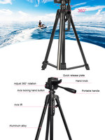 Nouveau trépied professionnel pour appareil photo trépied WF-3520 en aluminium noir pour appareil photo reflex numérique Smartphone