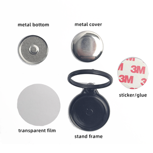 Set Bahan Penyangga Telepon Bentuk Badge 25mm untuk DIY - Product Image 4