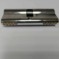 Cylindre de serrure de porte profil européen en laiton, cylindres de serrure d'urgence à ouverture des deux côtés, cylindre de serrure de porte et clé